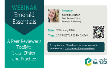 [課程] 2/12  Emerald英文線上講座 - 強化研究影響力: 成為優秀同儕審閱者的實戰指南圖片