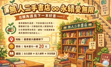 [公告] 無人二手書店-永續∞愛無限 ～歡迎師生參觀選購Image